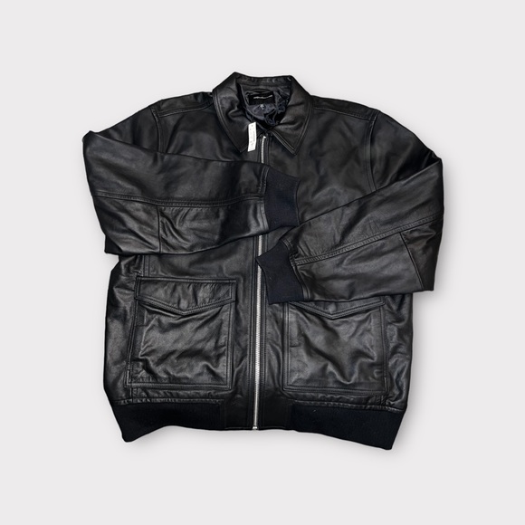 Madewell Leather Bomber Jacket - Picture 6 of 7